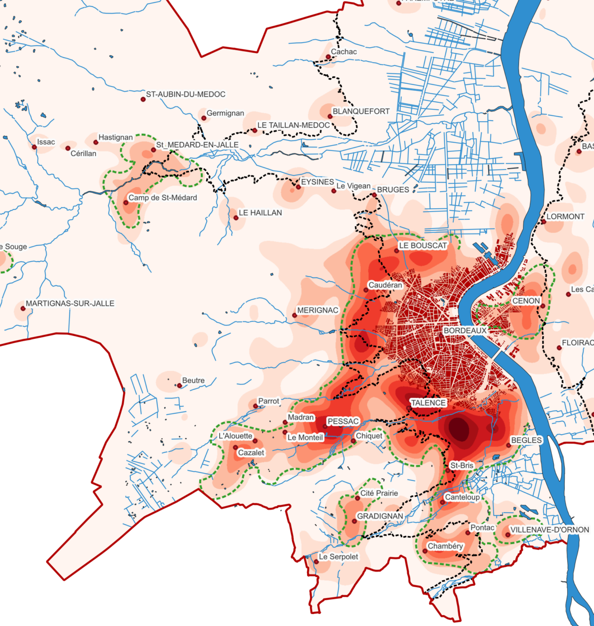 Carte archéogéographique du territoire de Bordeaux Métropole (Accord cadre/Mission 4)
